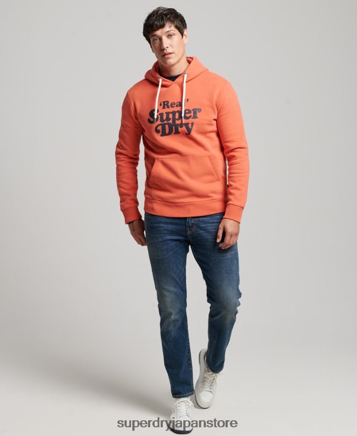 ヴィンテージクーパークラシックパーカー 男性 Superdry 衣類 コーラル 2J62PZ670
