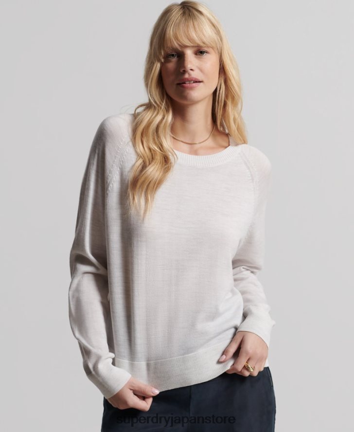 メリノクルージャンパー 女性 Superdry 衣類 ライトグレー 2J62PZ6712