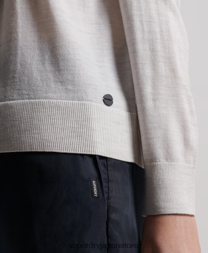 メリノクルージャンパー 女性 Superdry 衣類 ライトグレー 2J62PZ6712