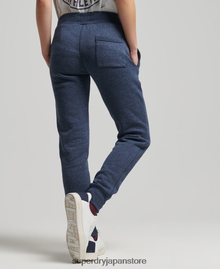 ヴィンテージスクリプトスタイルのカレッジジョガー 女性 Superdry 衣類 海軍 2J62PZ6714