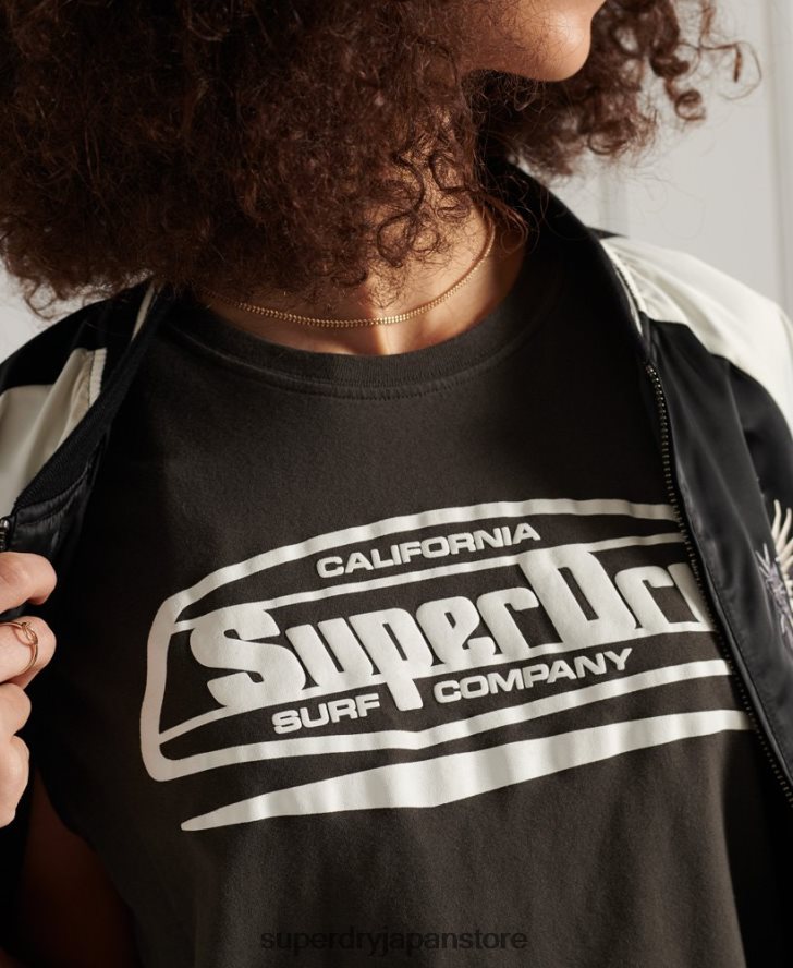 カリ サーフ グラフィック タンクトップ 女性 Superdry 衣類 濃い灰色 2J62PZ6719