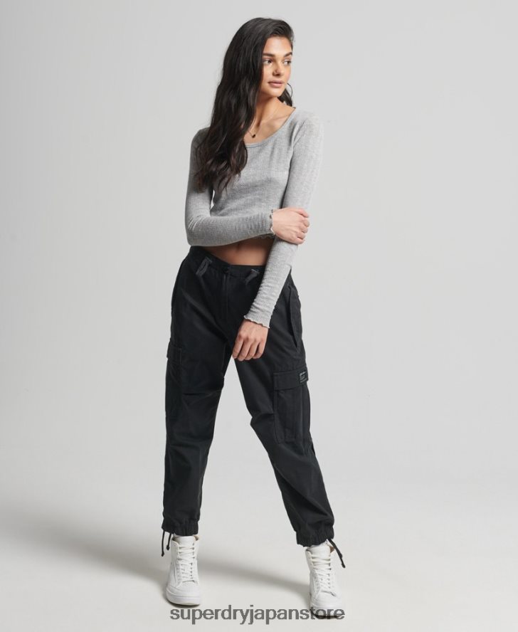 オーガニックコットン ヴィンテージ ポインテール クロップトップ 女性 Superdry 衣類 グレー 2J62PZ6724