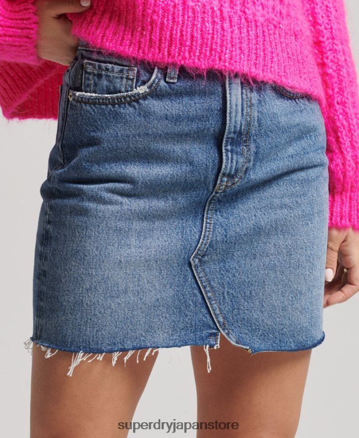 デニムミニスカート 女性 Superdry 衣類 青 2J62PZ6739