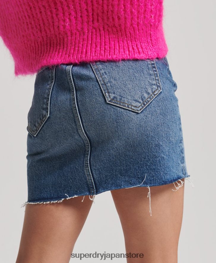 デニムミニスカート 女性 Superdry 衣類 青 2J62PZ6739