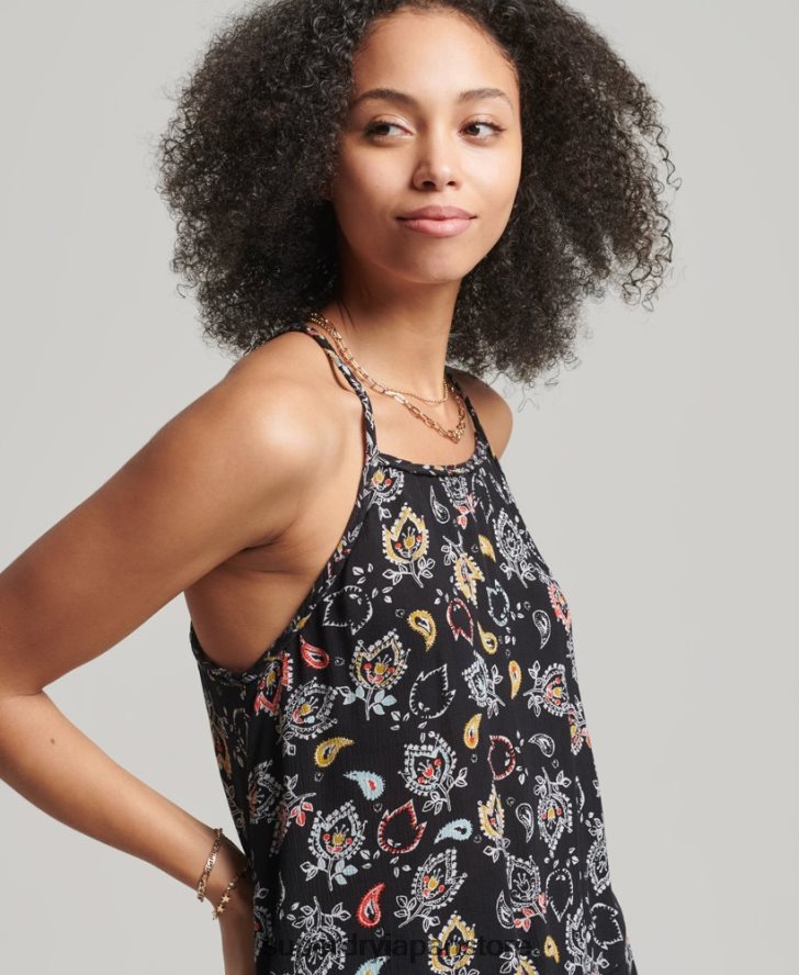 ヴィンテージビーチキャミトップ 女性 Superdry 衣類 黒 2J62PZ6746