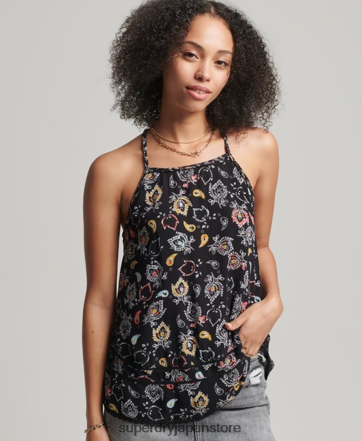 ヴィンテージビーチキャミトップ 女性 Superdry 衣類 黒 2J62PZ6746