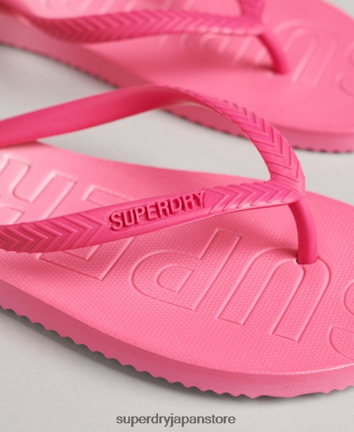 コードディップダイフリップフロップ 女性 Superdry 靴 ピンク 2J62PZ6751