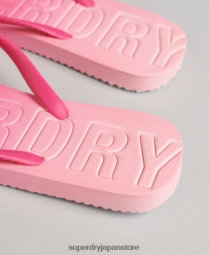 コードディップダイフリップフロップ 女性 Superdry 靴 ピンク 2J62PZ6751