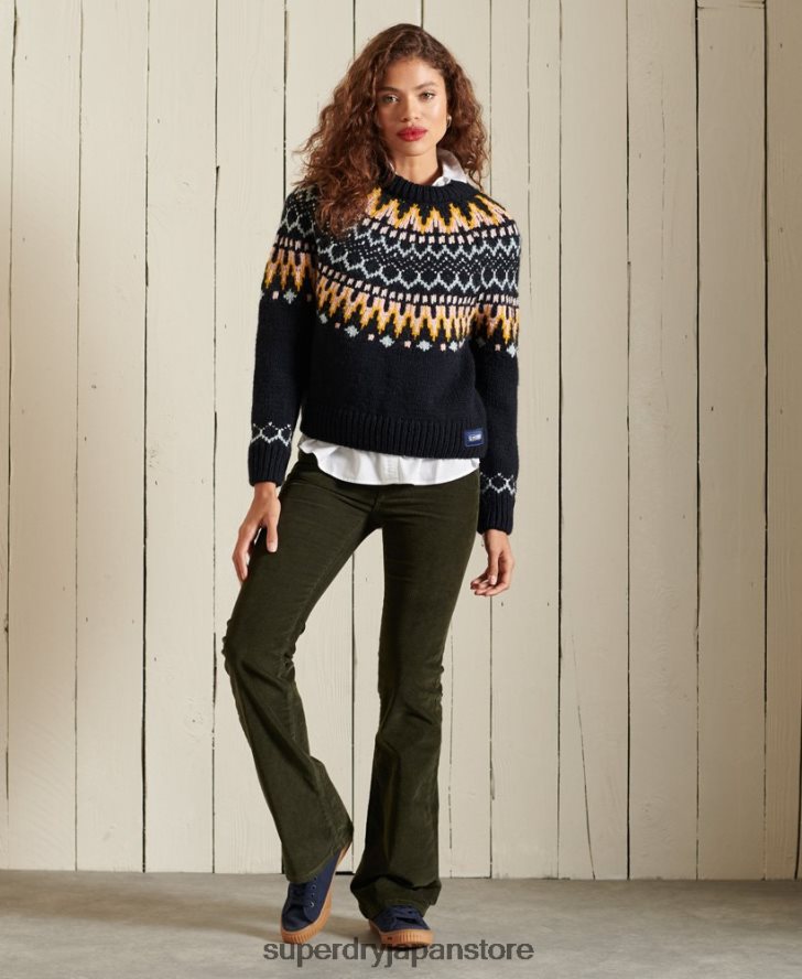 クラシックフェアアイルクルージャンパー 女性 Superdry 衣類 海軍 2J62PZ6755