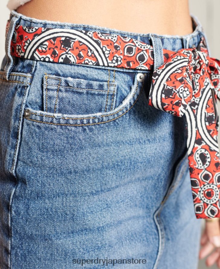 デニムミニスカート 女性 Superdry 衣類 青 2J62PZ6758
