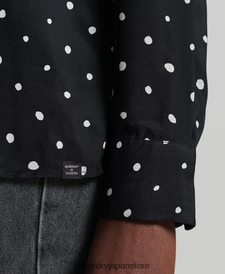 スタジオ長袖シャツ 女性 Superdry 衣類 黒 2J62PZ6764