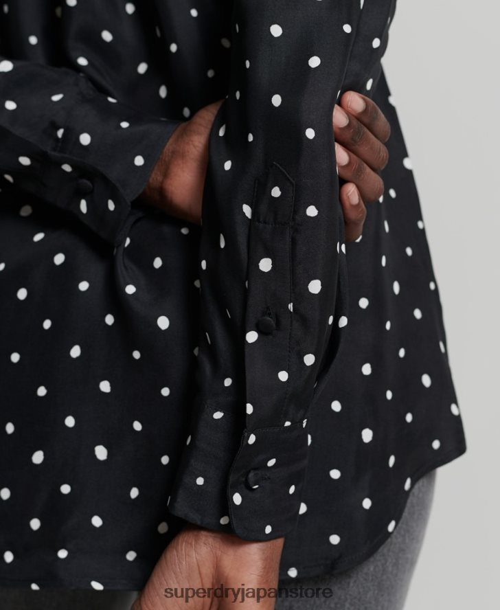 スタジオ長袖シャツ 女性 Superdry 衣類 黒 2J62PZ6764