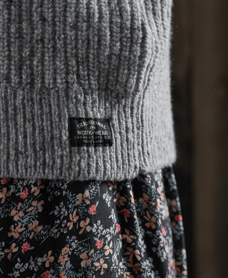 フレイヤ ツイード クルージャンパー 女性 Superdry 衣類 ライトグレー 2J62PZ6766