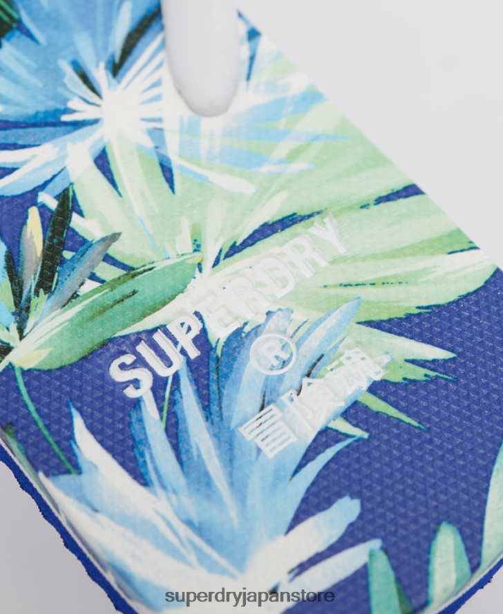 クラシックなヴィンテージビーチサンダル 女性 Superdry 靴 青 2J62PZ6770
