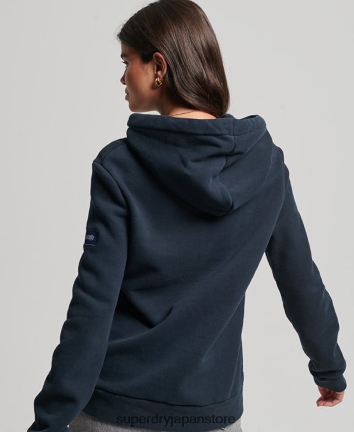 スクリプトスタイルの花柄パーカー 女性 Superdry 衣類 海軍 2J62PZ6773