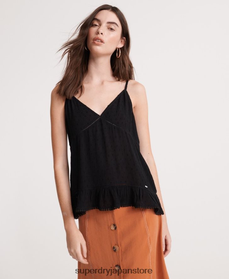サマーレースキャミトップ 女性 Superdry 衣類 黒 2J62PZ6776