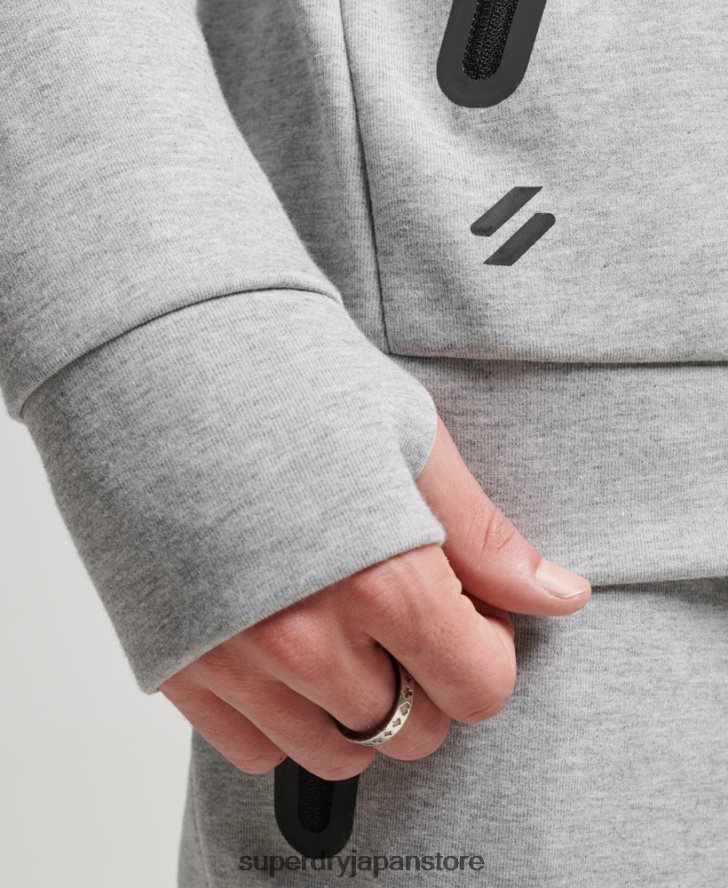 ジムテックジップパーカー 男性 Superdry 衣類 グレー 2J62PZ677