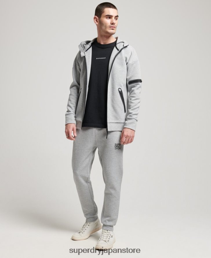 ジムテックジップパーカー 男性 Superdry 衣類 グレー 2J62PZ677