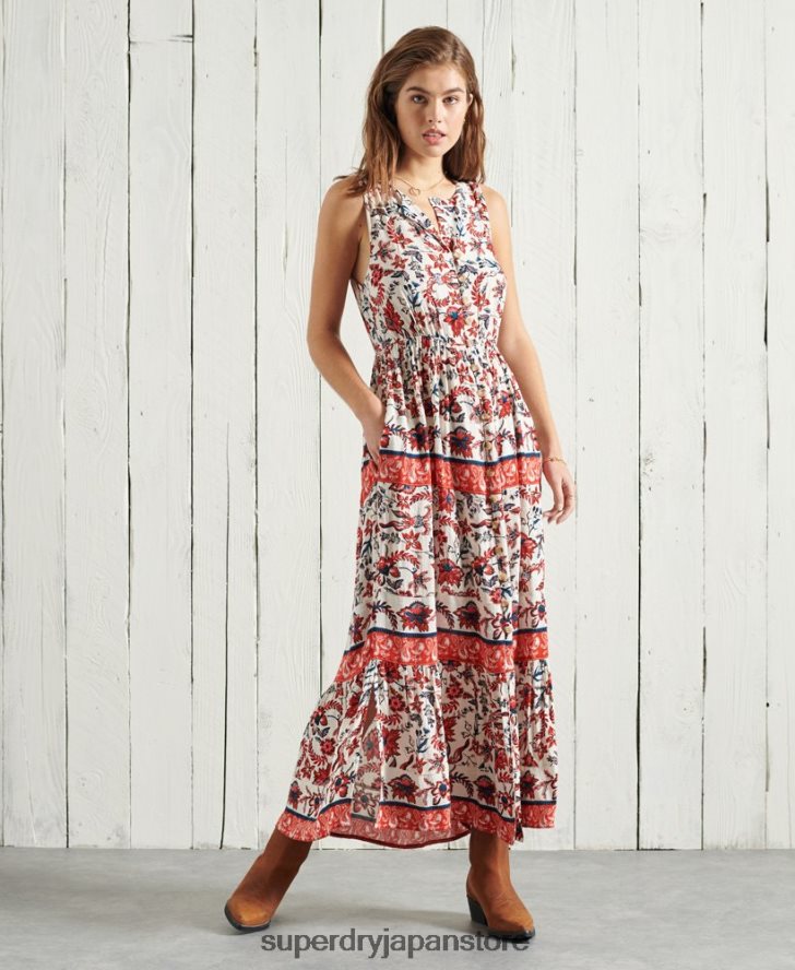 ルーシー マキシドレス 女性 Superdry 衣類 白 2J62PZ6783