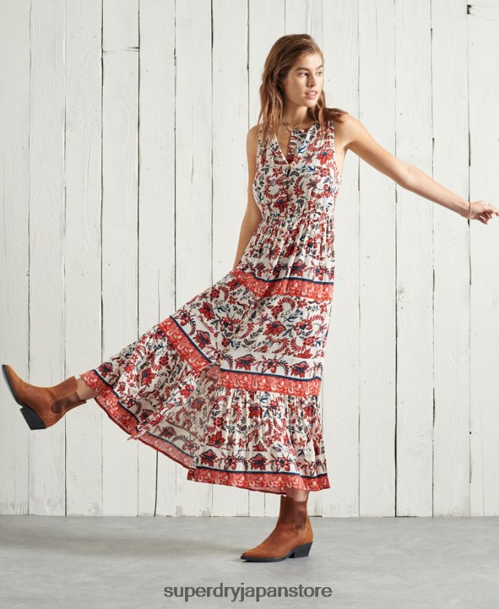 ルーシー マキシドレス 女性 Superdry 衣類 白 2J62PZ6783