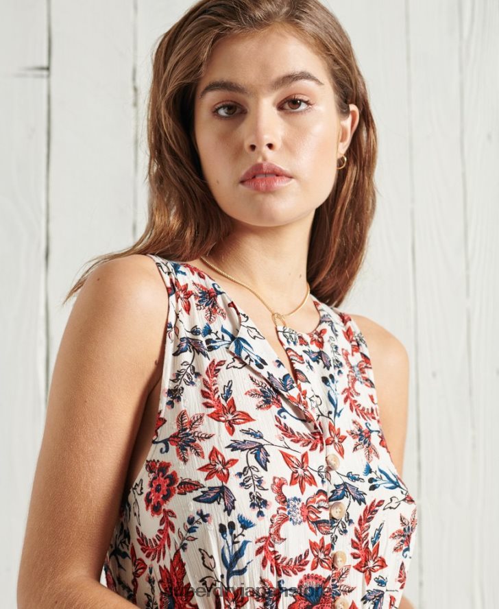 ルーシー マキシドレス 女性 Superdry 衣類 白 2J62PZ6783