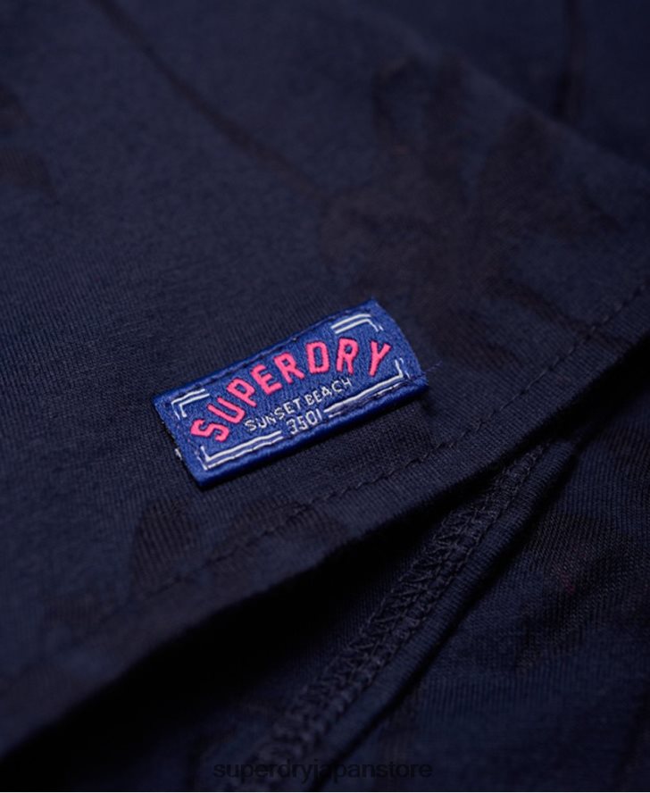 サーフビーチタンクトップ 女性 Superdry 衣類 海軍 2J62PZ6784