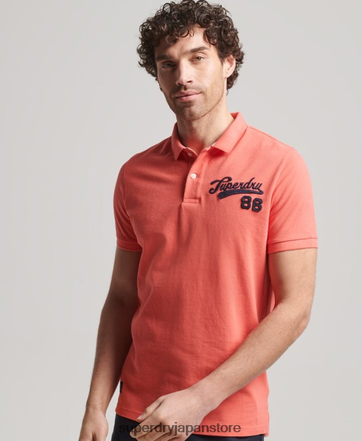 スーパーステート ポロシャツ 男性 Superdry 衣類 ピンク 2J62PZ68