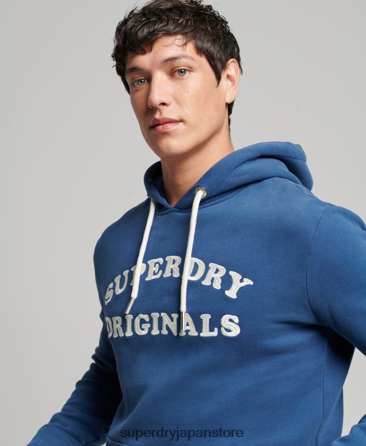ヴィンテージクーパークラシックパーカー 男性 Superdry 衣類 海軍 2J62PZ682