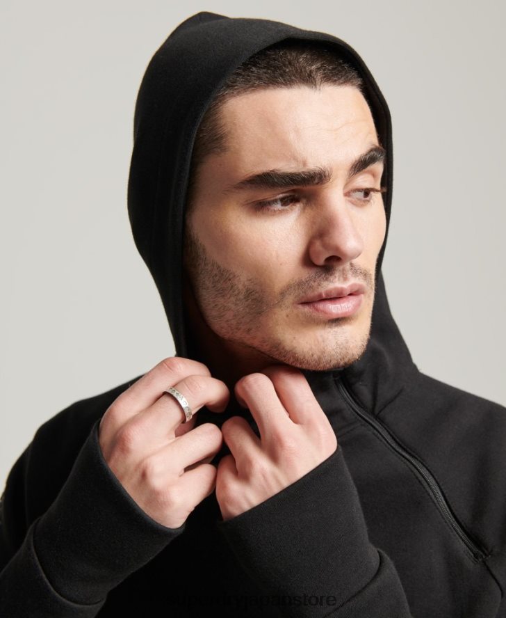 ジムテックパーカー 男性 Superdry 衣類 黒 2J62PZ683