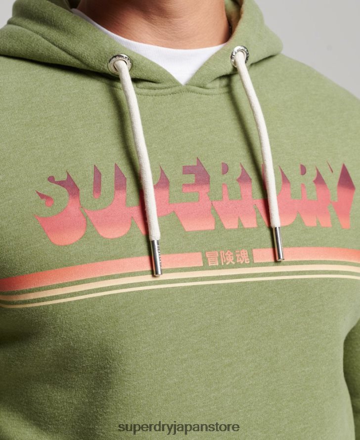 ヴィンテージシャドウパーカー 男性 Superdry 衣類 緑 2J62PZ684