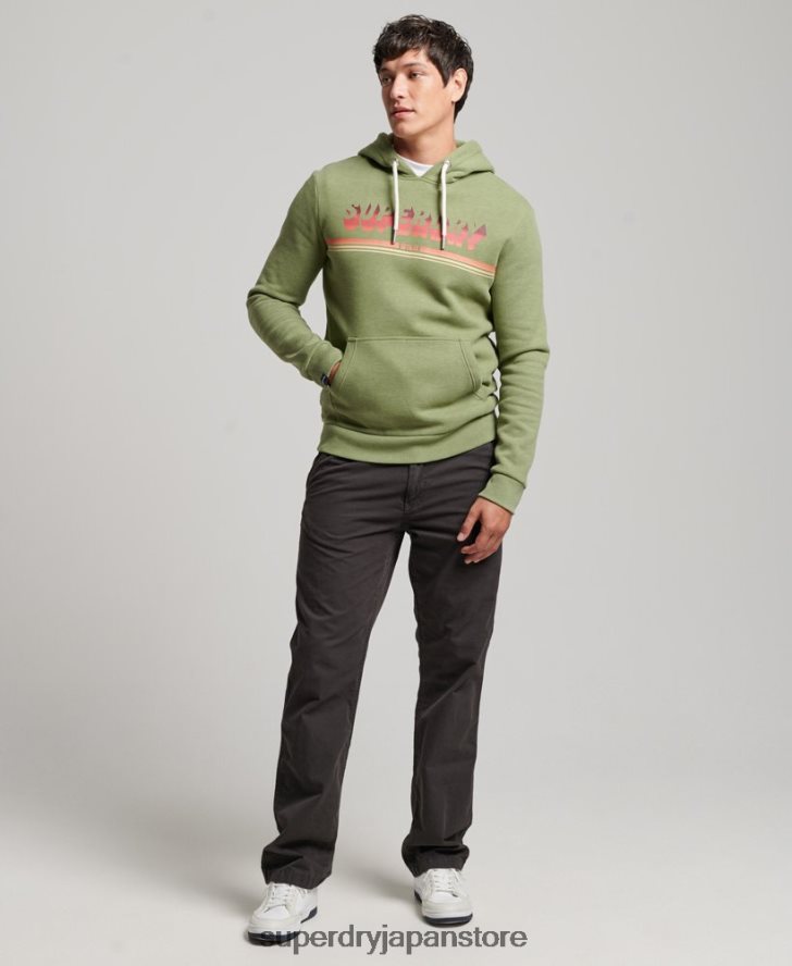 ヴィンテージシャドウパーカー 男性 Superdry 衣類 緑 2J62PZ684