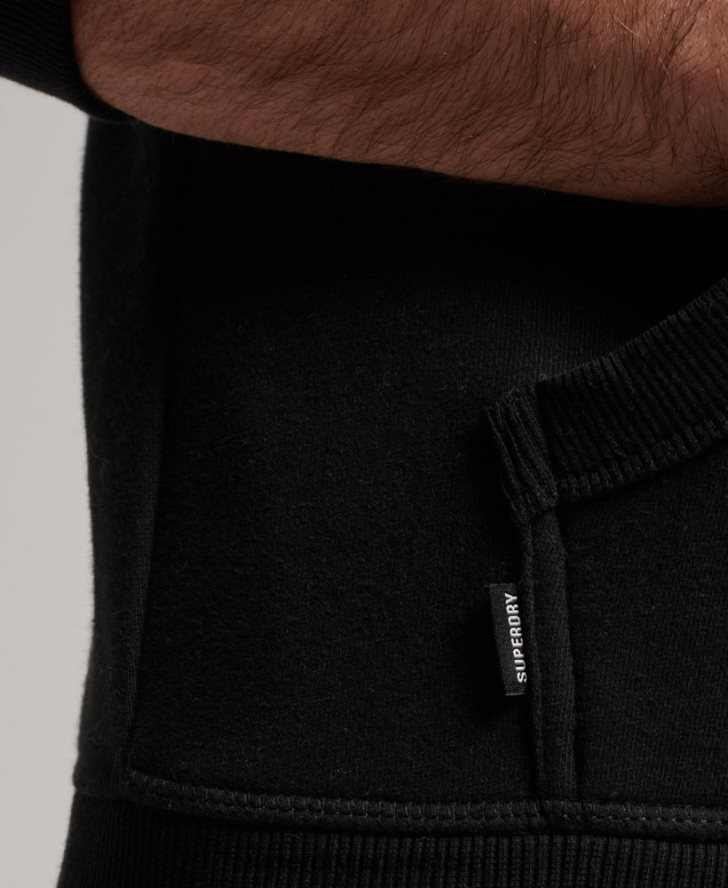 ヴィンテージロゴ刺繍パーカー 男性 Superdry 衣類 黒 2J62PZ685