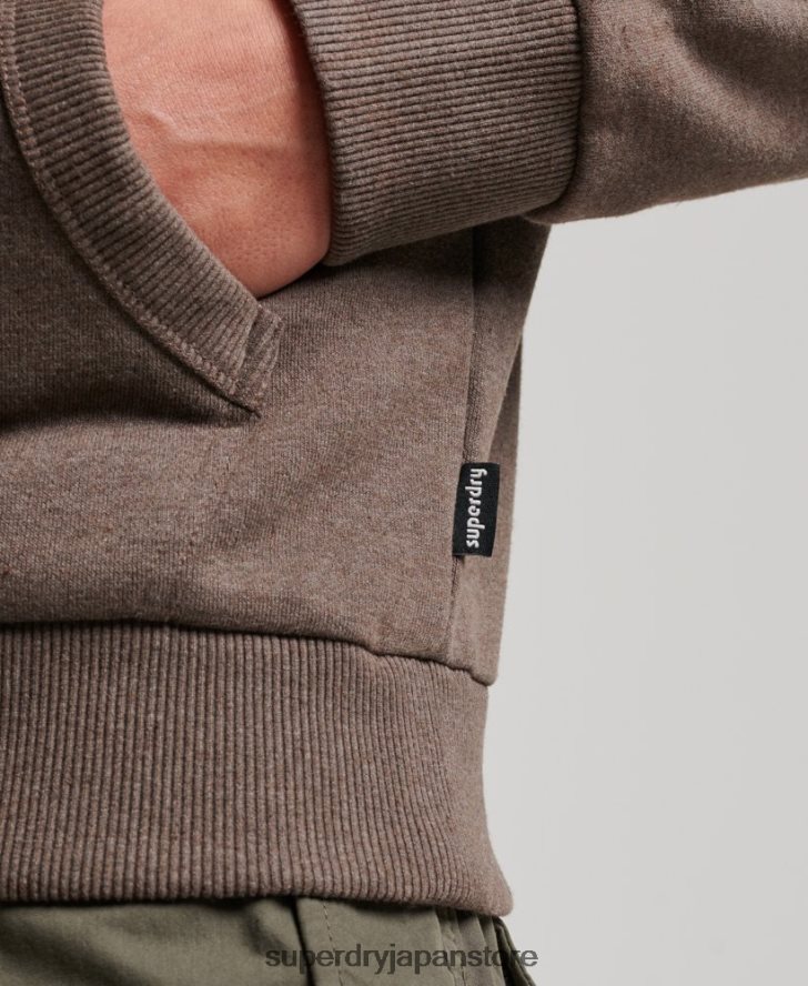 アウトドアに最適なパーカー 男性 Superdry 衣類 茶色 2J62PZ688