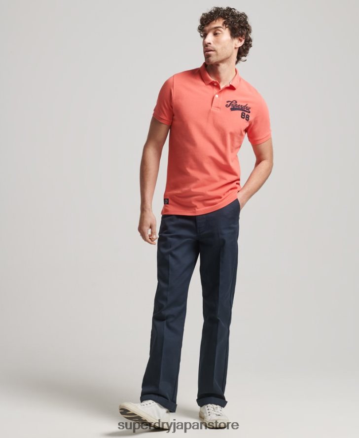 スーパーステート ポロシャツ 男性 Superdry 衣類 ピンク 2J62PZ68