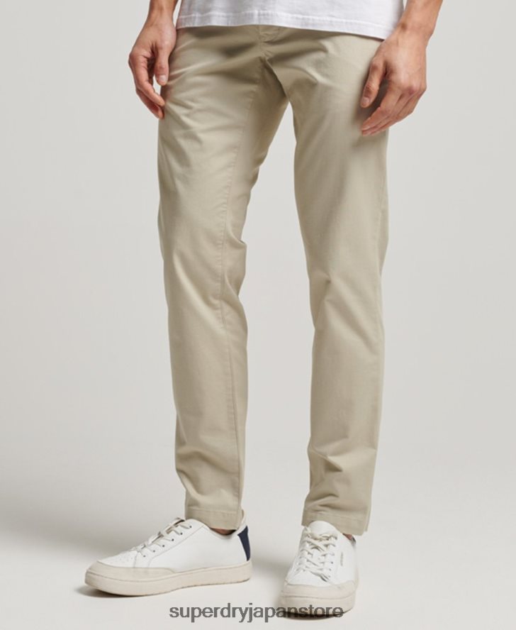 スリムテーパードストレッチチノパン 男性 Superdry 衣類 ベージュ 2J62PZ69