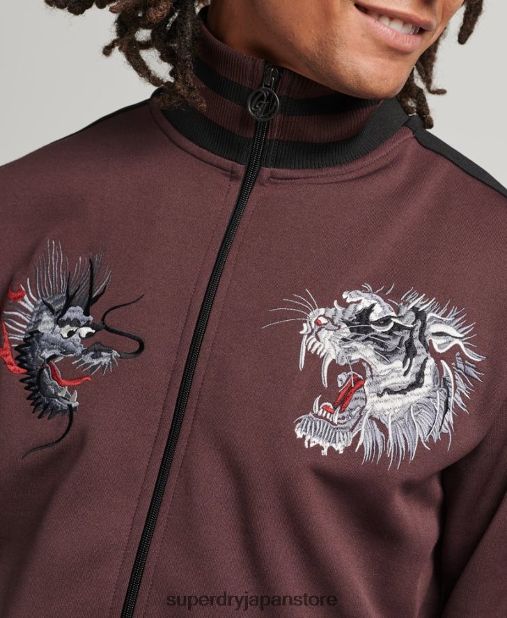 トリコットスイカトラックジャケット 男性 Superdry 衣類 赤 2J62PZ690