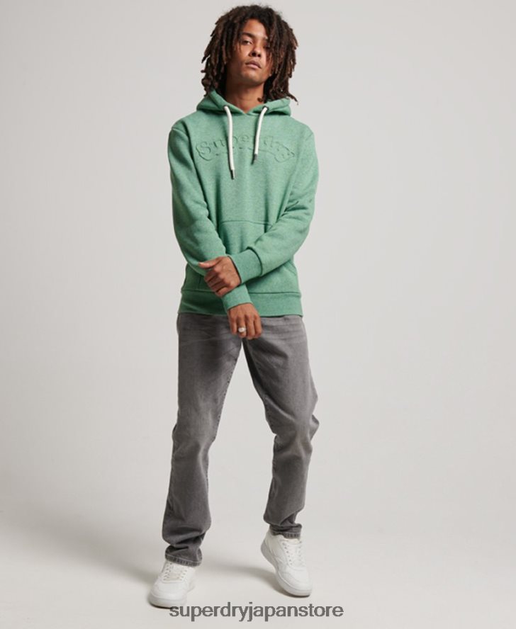 ヴィンテージクーパークラスエンボスパーカー 男性 Superdry 衣類 緑 2J62PZ691