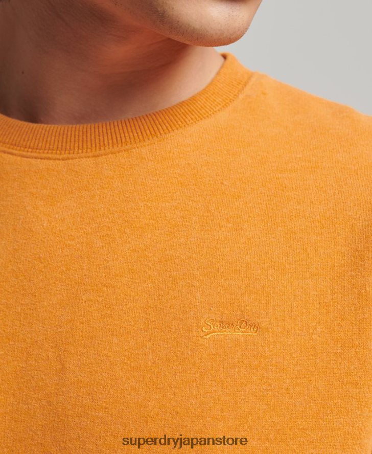 オーガニックコットン ヴィンテージロゴ クルースウェットシャツ 男性 Superdry 衣類 黄色 2J62PZ694