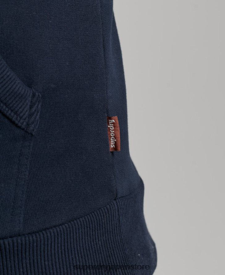 ヴィンテージロゴナラティブパーカー 男性 Superdry 衣類 海軍 2J62PZ697