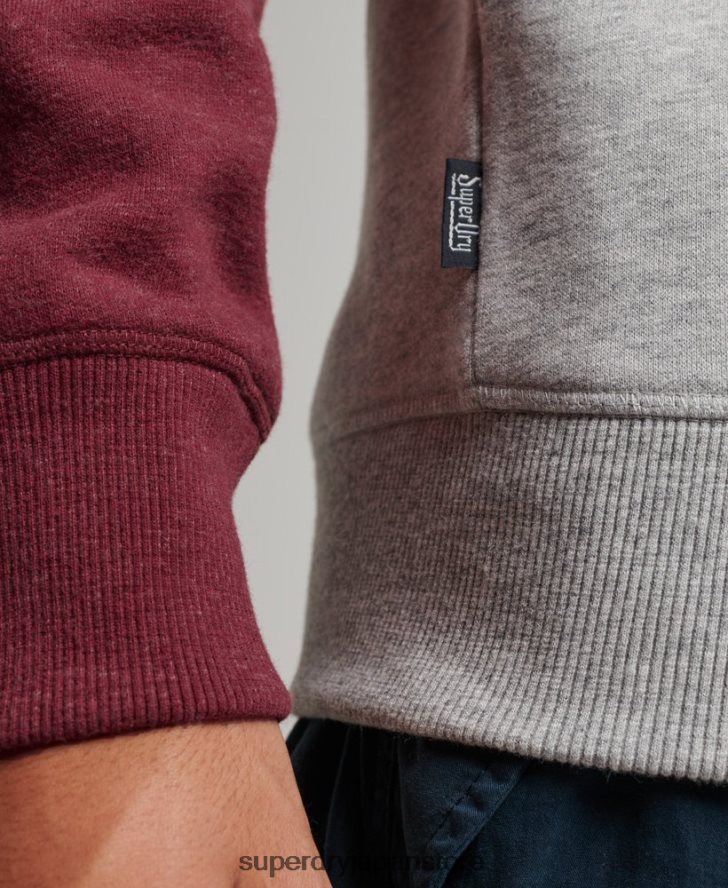 ベースボールクルースウェットシャツ 男性 Superdry 衣類 ライトグレー 2J62PZ699