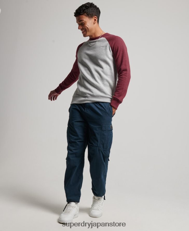 ベースボールクルースウェットシャツ 男性 Superdry 衣類 ライトグレー 2J62PZ699