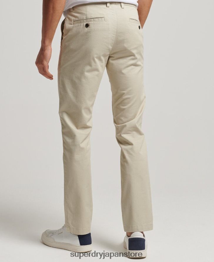 スリムテーパードストレッチチノパン 男性 Superdry 衣類 ベージュ 2J62PZ69