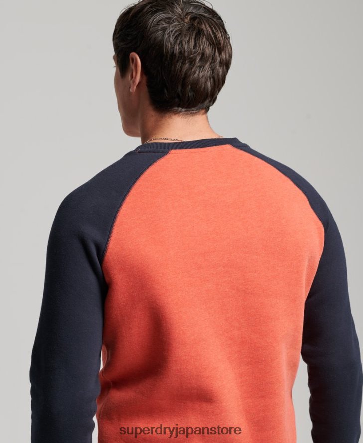 ベースボールクルースウェットシャツ 男性 Superdry 衣類 オレンジ 2J62PZ700