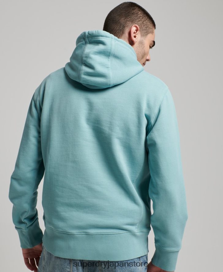 エッセンシャル オーバーダイ パーカー 男性 Superdry 衣類 ライトブルー 2J62PZ702