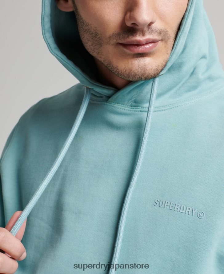 エッセンシャル オーバーダイ パーカー 男性 Superdry 衣類 ライトブルー 2J62PZ702