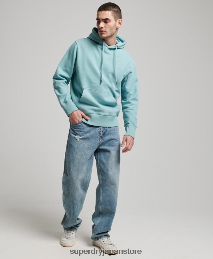 エッセンシャル オーバーダイ パーカー 男性 Superdry 衣類 ライトブルー 2J62PZ702