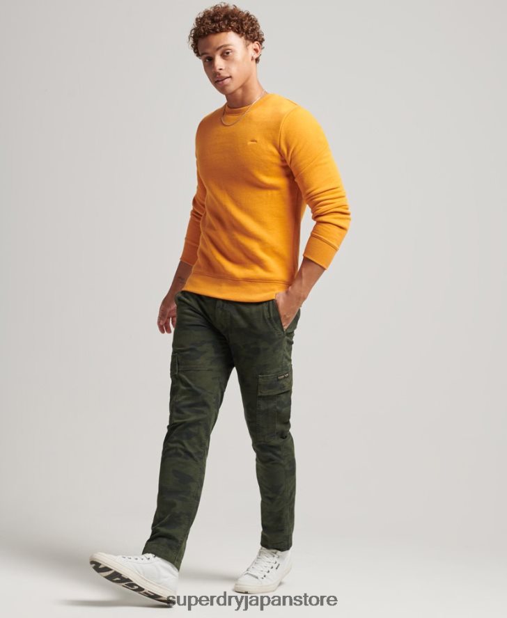 オーガニックコットン エッセンシャル ロゴ クルー スウェットシャツ 男性 Superdry 衣類 黄色 2J62PZ705