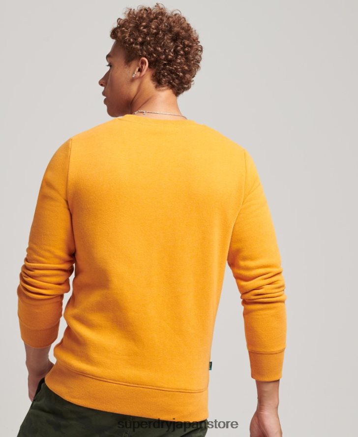オーガニックコットン エッセンシャル ロゴ クルー スウェットシャツ 男性 Superdry 衣類 黄色 2J62PZ705