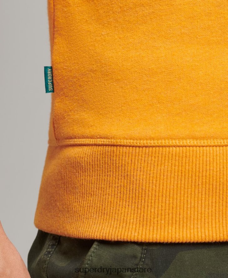 オーガニックコットン エッセンシャル ロゴ クルー スウェットシャツ 男性 Superdry 衣類 黄色 2J62PZ705