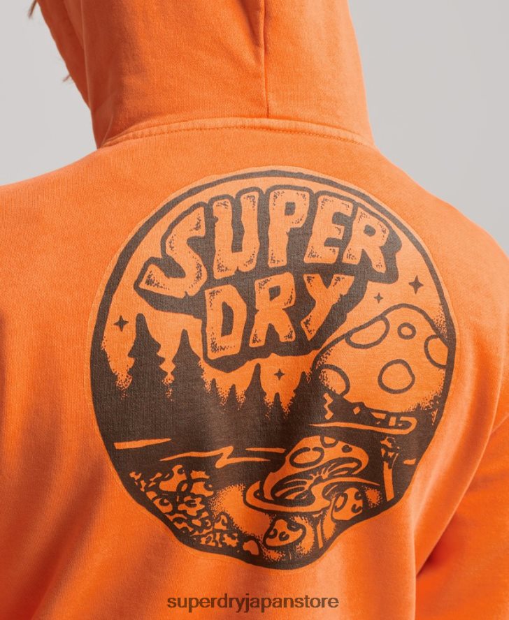 イントゥ・ザ・ウッズ グラフィック パーカー 男性 Superdry 衣類 オレンジ 2J62PZ707